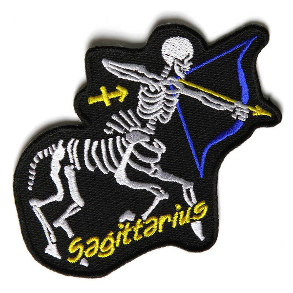 Sagittarius Skull Zodiac Patch - PATCHERS Iron on Patch