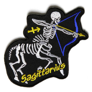 Sagittarius Skull Zodiac Patch - PATCHERS Iron on Patch