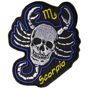 Scorpio Skull Zodiac Patch - PATCHERS Iron on Patch