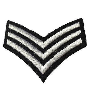 Sergeant Stripes Patch - PATCHERS Iron on Patch