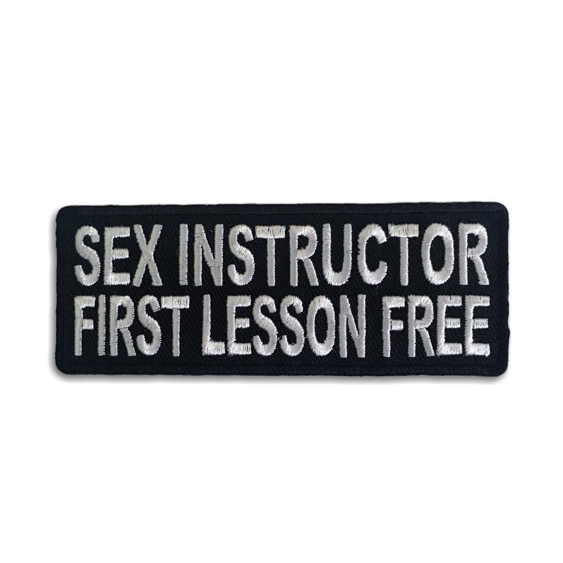 Embroidered Sex Instructor First Lesson Free Iron on Sew on Patch – PATCHERS