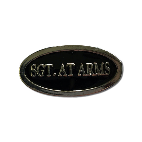 Sgt at Arms Pewter Pin Badge - PATCHERS Pin Badge