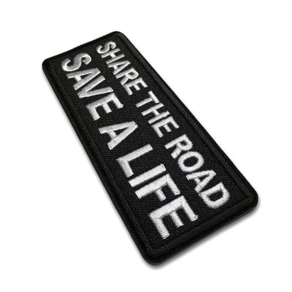 Share The Road Save a Life Patch - PATCHERS Iron on Patch