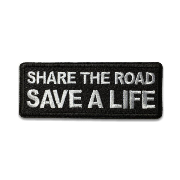 Share The Road Save a Life Patch - PATCHERS Iron on Patch