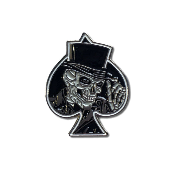 Skull Ace of Spades Pin Badge - PATCHERS Pin Badge