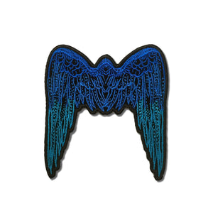 Small Angel Wings Blue Patch - PATCHERS Iron on Patch