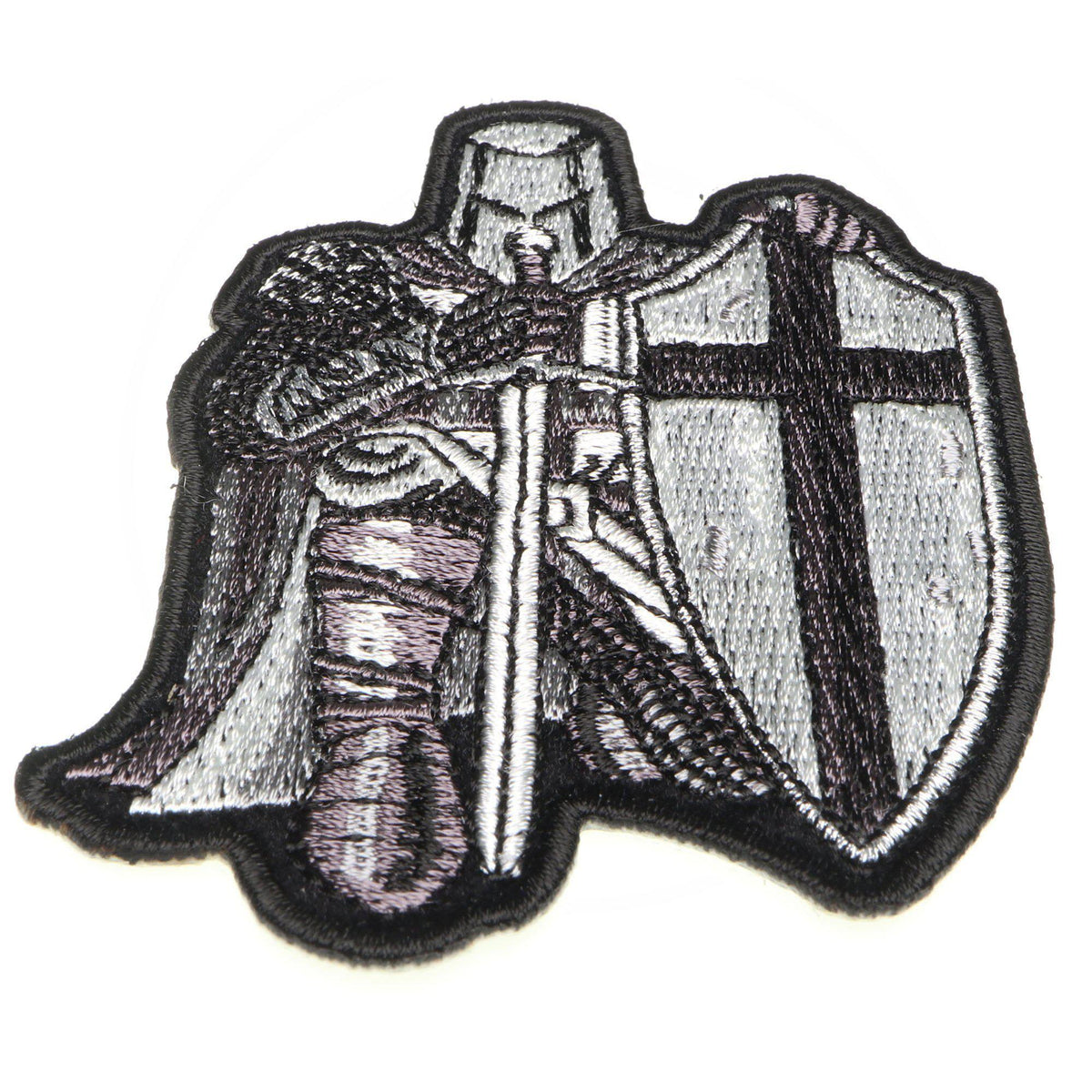 Small Black & White Crusader Knight Patch – PATCHERS