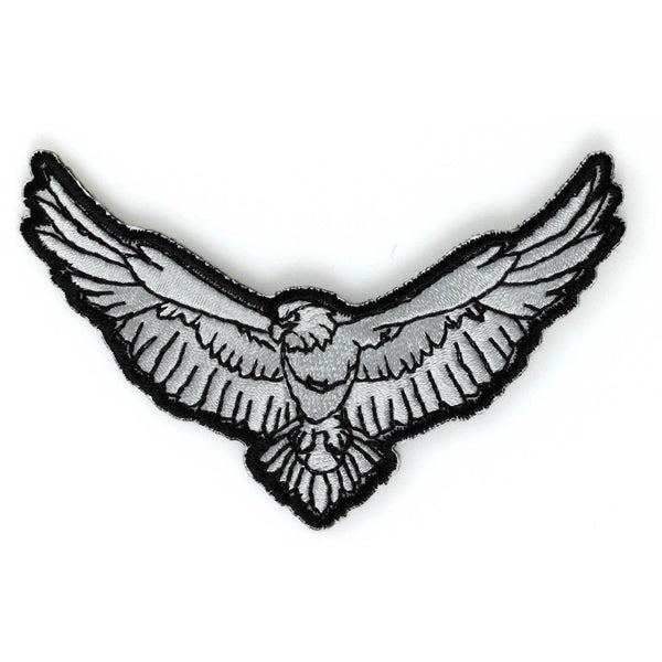 Small Black White Eagle Patch - PATCHERS Iron on Patch