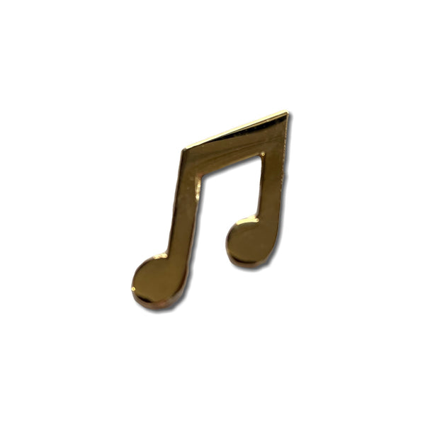 Small Musical Notes Gold Plated Pin Badge - PATCHERS Pin Badge