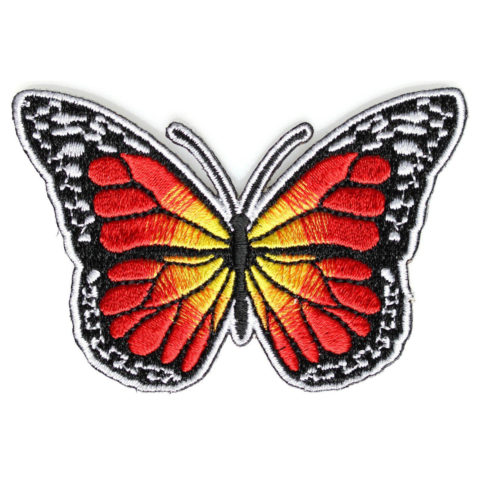 Patch, Embroidered Patch (Iron-On or Sew-On), Orange Monarch