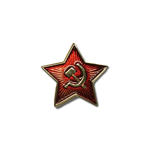 Small Soviet Star Gold Plated Pin Badge - PATCHERS Pin Badge