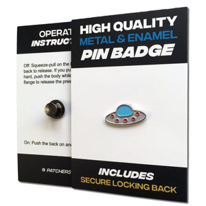 Small UFO Flying Saucer Pin Badge - PATCHERS Pin Badge