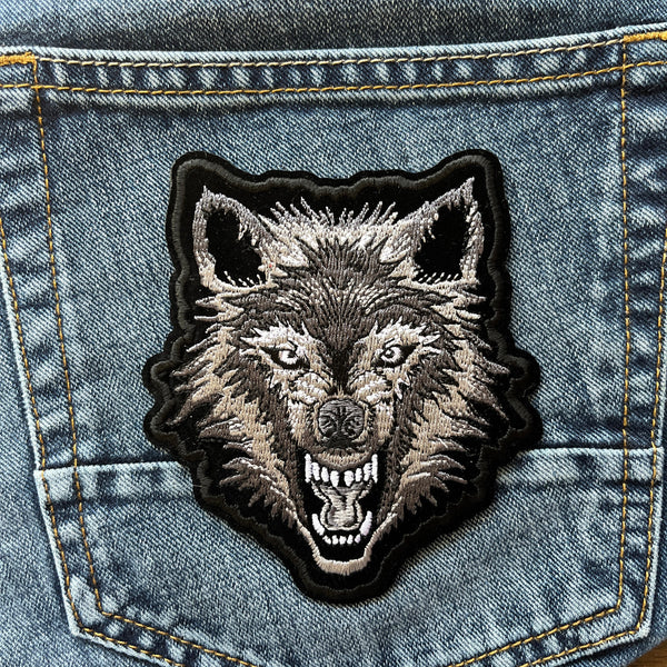 Snarling Wolf Patch - PATCHERS Iron on Patch
