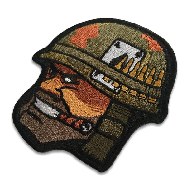 Soldier Cigar Ace of Spades Bullets and Helmet Patch - PATCHERS Iron on Patch