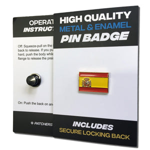Spain Flag Pin Badge - PATCHERS Pin Badge