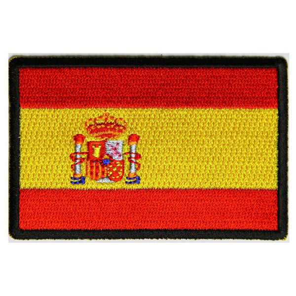 Embroidered Spain Spanish Flag Iron On Sew On Patch PATCHERS embroidered-spain-spanish-flag-iron-on-sew-on-patch-patchers