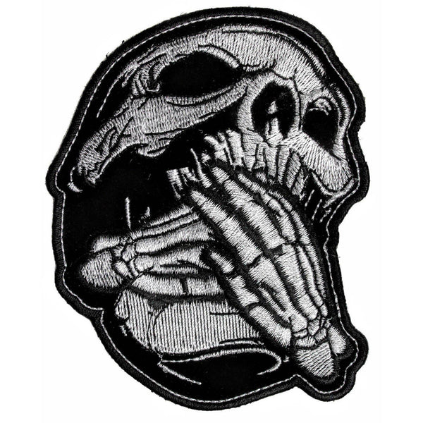 Speak No Evil Skull Patch - PATCHERS Iron on Patch