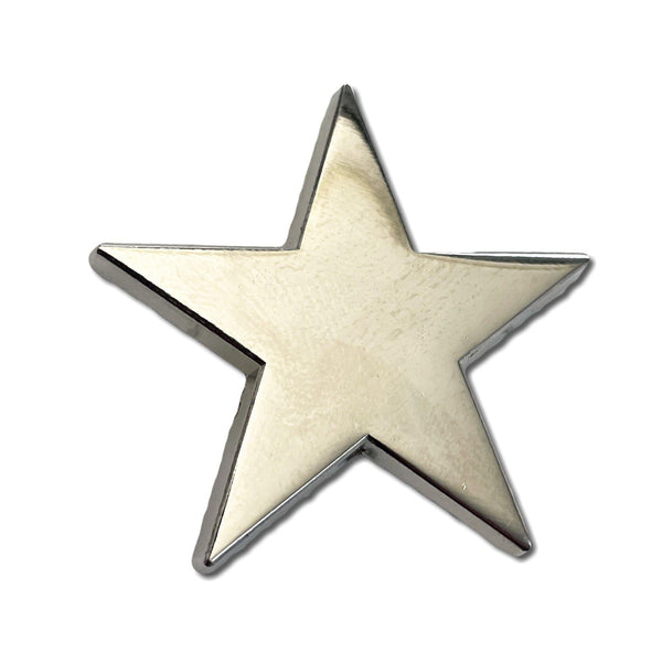 Star 3D Polished Pewter Pin Badge - PATCHERS Pin Badge