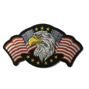 Star Spangled Banner US Flag Eagle Patch - PATCHERS Iron on Patch
