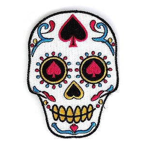 Sugar Skull Ace of Spades Patch - PATCHERS Iron on Patch