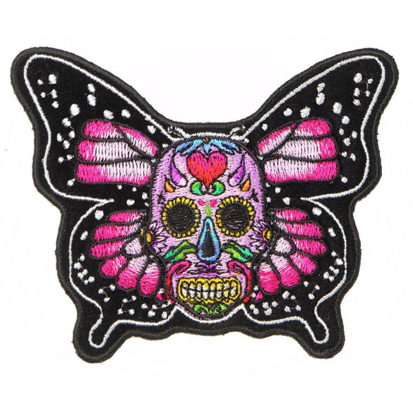 Sugar Skull Butterfly Patch - PATCHERS Iron on Patch