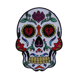 Sugar Skull White Patch - PATCHERS Iron on Patch