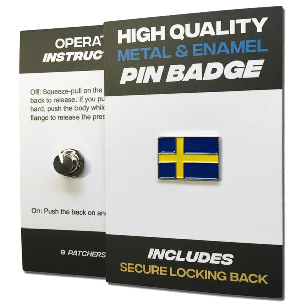 Sweden Flag Pin Badge - PATCHERS Pin Badge