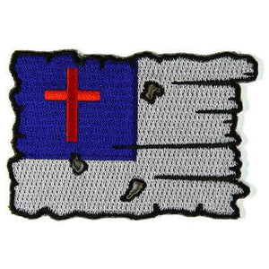 Tattered Christian Flag Patch - PATCHERS Iron on Patch