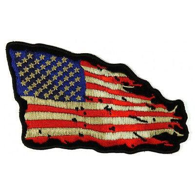 Tattered US American Flag Patch - PATCHERS Iron on Patch