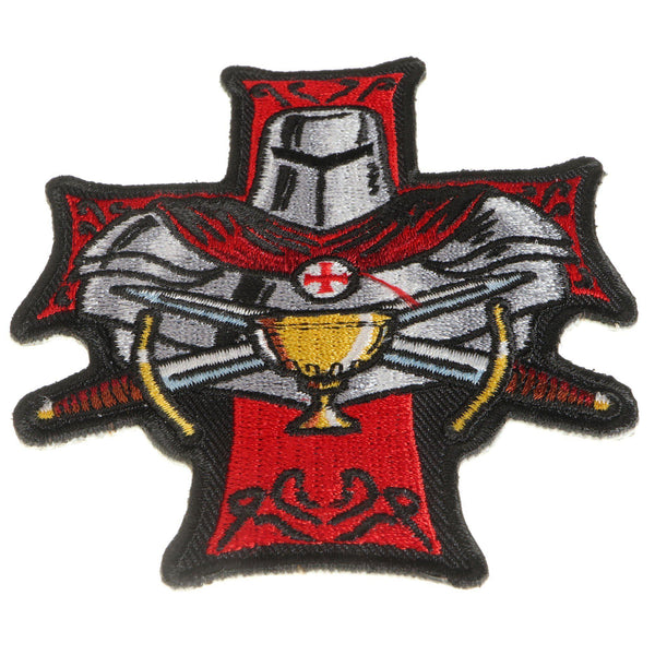 Templar Holy Grail Christian Red Knight Patch - PATCHERS Iron on Patch