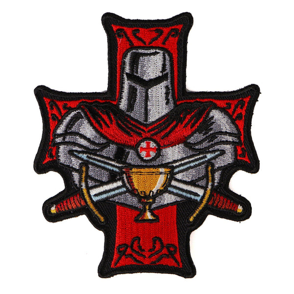 Templar Holy Grail Christian Red Knight Patch - PATCHERS Iron on Patch