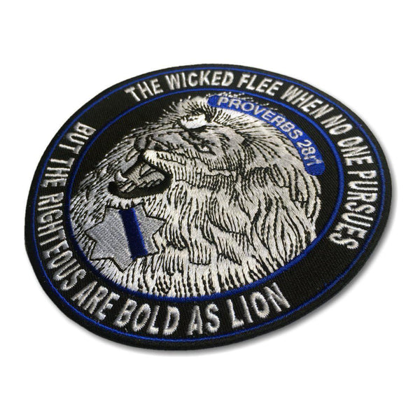 The Righteous Are Bold As A Lion Patch - PATCHERS Iron on Patch
