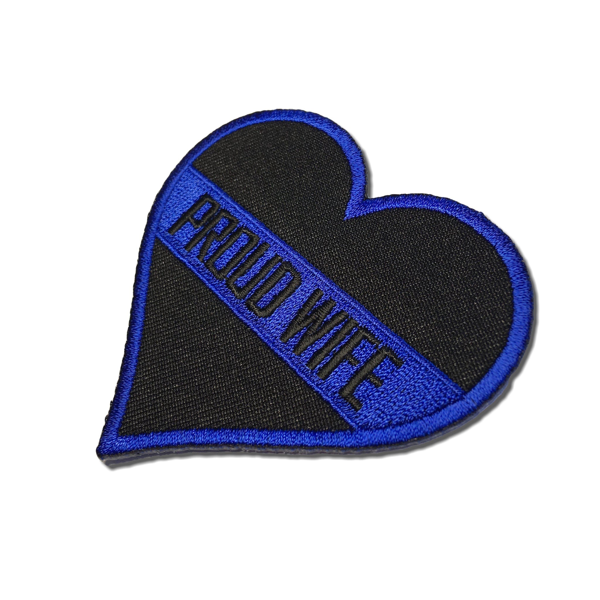 Embroidered Thin Blue Line Proud Wife Police Iron on Sew on Patch ...