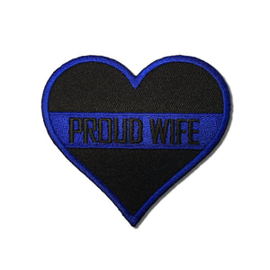 Thin Blue Line Proud Wife Police Patch - PATCHERS Iron on Patch