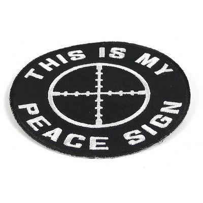 This Is My Peace Sign Crosshair Patch - PATCHERS Iron on Patch