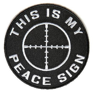 This Is My Peace Sign Crosshair Patch - PATCHERS Iron on Patch
