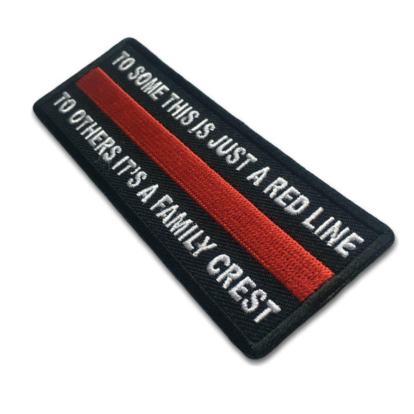To Some This is Just a Red Line To Others It's a Family Crest Patch - PATCHERS Iron on Patch