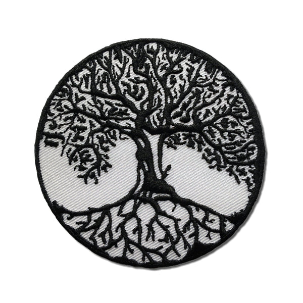 17PCS The Tree of Life Embroidered Patches Iron on Round Patch for