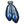 Load image into Gallery viewer, Tribal Feathers Blue White Gold Patch - PATCHERS Iron on Patch
