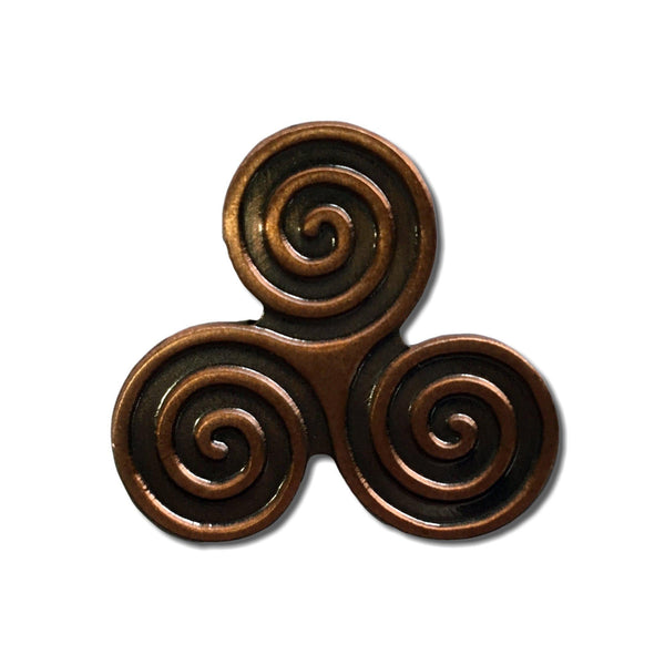 Triple Spiral Triskelion Pin Badge - PATCHERS Pin Badge