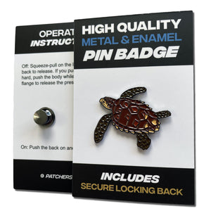 Turtle From Above Pin Badge - PATCHERS Pin Badge