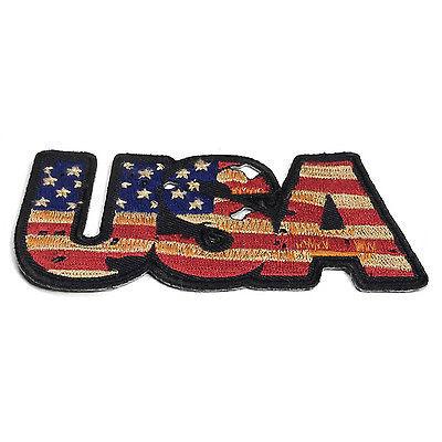 USA Vintage Flag Letters Patch - PATCHERS Iron on Patch