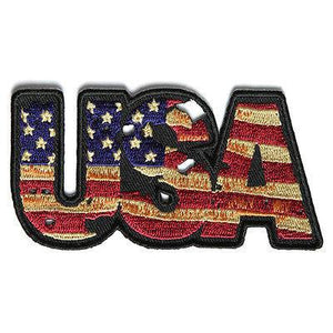USA Vintage Flag Letters Patch - PATCHERS Iron on Patch