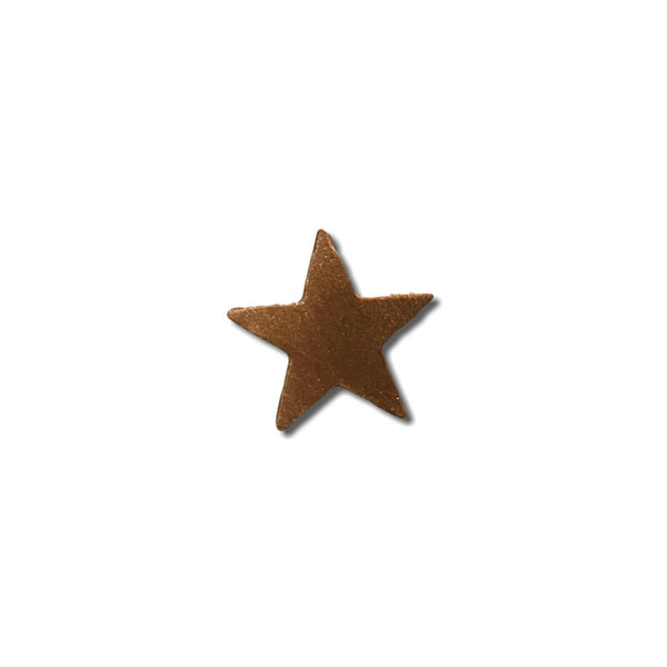 Very Small Antique Copper Plated Star Pin Badge - PATCHERS Pin Badge
