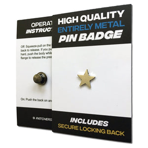 Very Small Chrome Star Pin Badge - PATCHERS Pin Badge