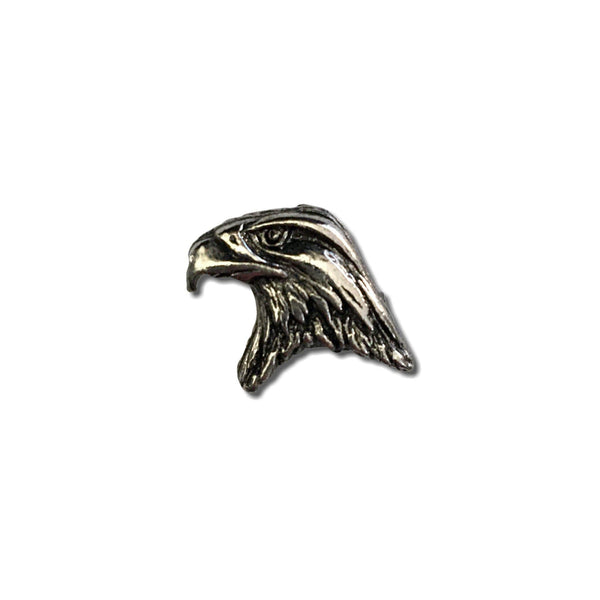 Very Small Eagle Head Pewter Pin Badge - PATCHERS Pin Badge