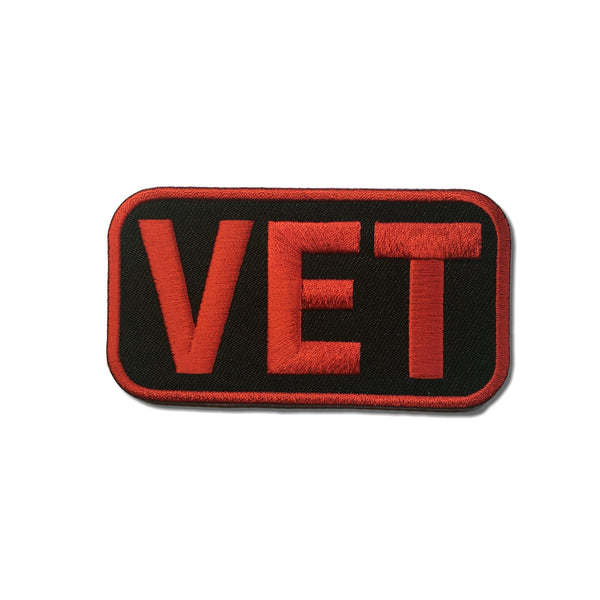 Vet Veteran Red Patch - PATCHERS Iron on Patch
