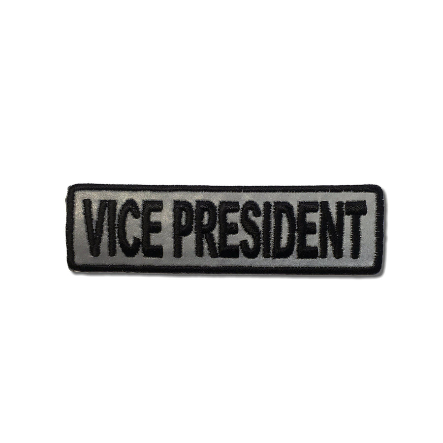 Embroidered Vice President Reflective Iron on Sew on Patch – PATCHERS