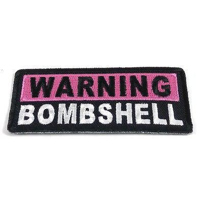Warning Bombshell Patch - PATCHERS Iron on Patch