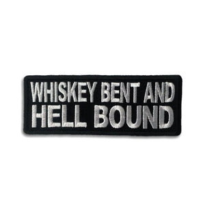 Whiskey Bent and Hell Bound Patch - PATCHERS Iron on Patch